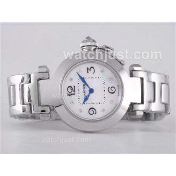 Cartier Pasha Diamond Marking with MOP Dial-Lady Size