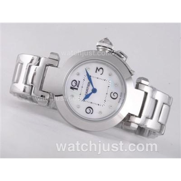 Cartier Pasha Diamond Marking with MOP Dial-Lady Size
