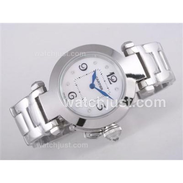 Cartier Pasha Diamond Marking with MOP Dial-Lady Size