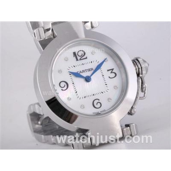 Cartier Pasha Diamond Marking with MOP Dial-Lady Size