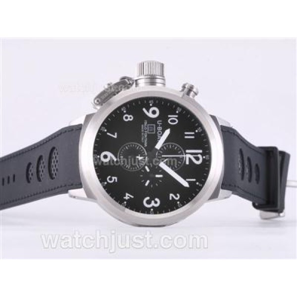 U-Boat Italo Fontana Working Chronograph with White Marking- Rubber Strap