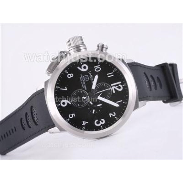 U-Boat Italo Fontana Working Chronograph with White Marking- Rubber Strap