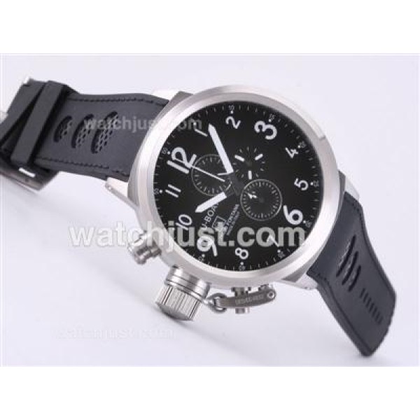 U-Boat Italo Fontana Working Chronograph with White Marking- Rubber Strap