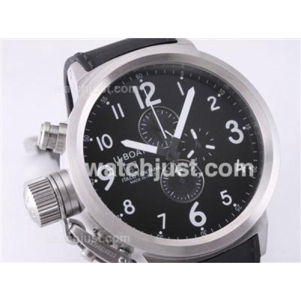 U-Boat Italo Fontana Working Chronograph with White Marking- Rubber Strap