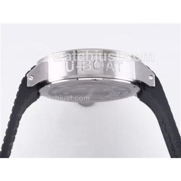 U-Boat Italo Fontana Working Chronograph with White Marking- Rubber Strap