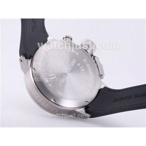 U-Boat Italo Fontana Working Chronograph with White Marking- Rubber Strap