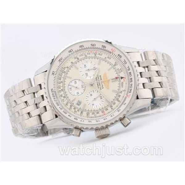 Breitling Navitimer Working Chronograph with White Dial-Stick Marking