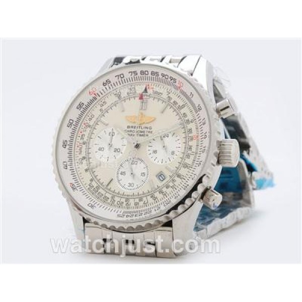 Breitling Navitimer Working Chronograph with White Dial-Stick Marking
