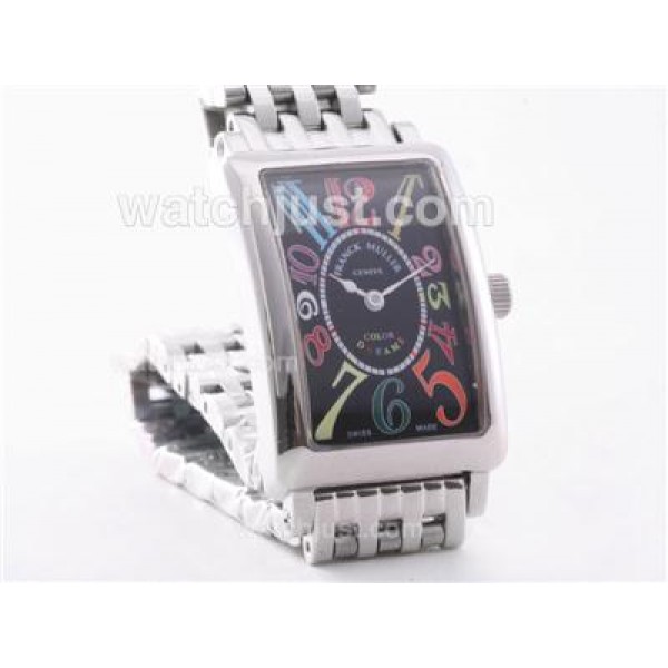 Franck Muller Long Island with Black Dial-Lady Size