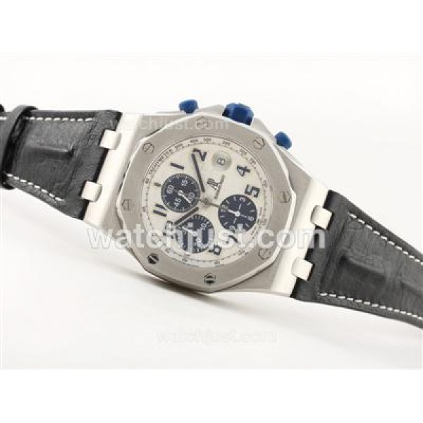 UK Swiss Replica Audemars Piguet Royal Oak Chrono Swiss Valjoux 7750 Movement With Blue Markers-Sec@12 Watches