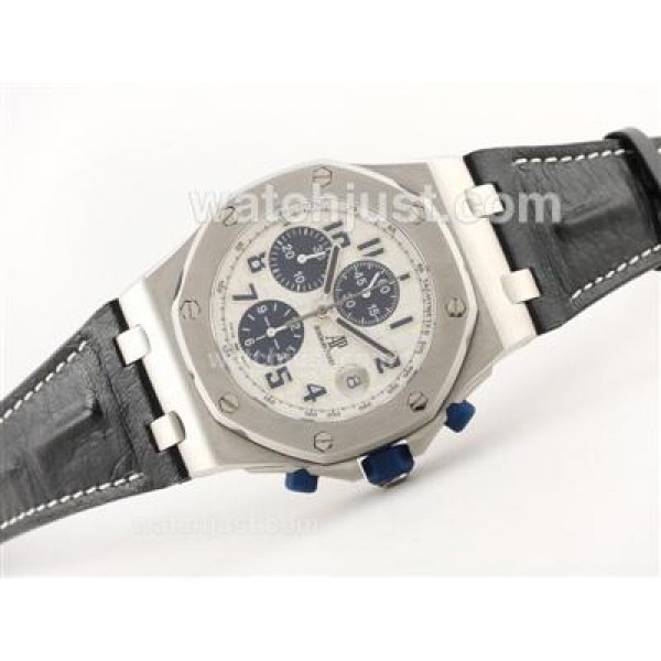 UK Swiss Replica Audemars Piguet Royal Oak Chrono Swiss Valjoux 7750 Movement With Blue Markers-Sec@12 Watches