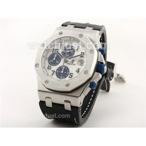 UK Swiss Replica Audemars Piguet Royal Oak Chrono Swiss Valjoux 7750 Movement With Blue Markers-Sec@12 Watches
