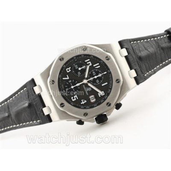UK Swiss Made Audemars Piguet Royal Oak Replica Watches With Black Dials For Men