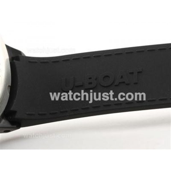 U-boat Italo Fontana Working Chronograph PVD Case with White Dial-Rubber Strap