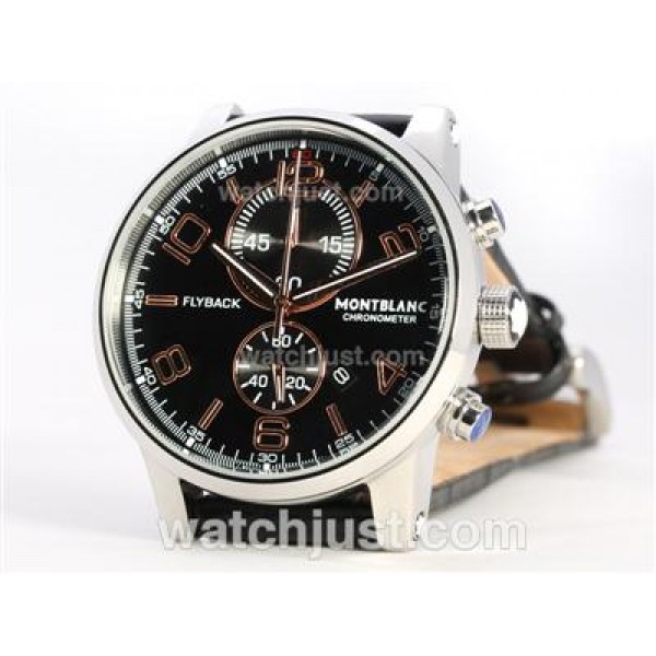 Montblanc Flyback Working Chronograph Black Dial -Rose Gold Marking