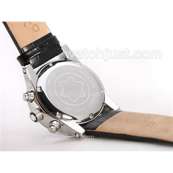 Montblanc Flyback Working Chronograph Black Dial -Rose Gold Marking