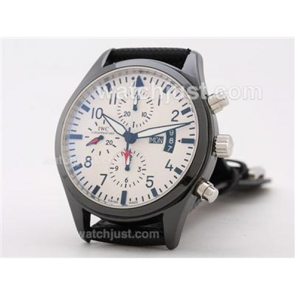IWC 3789 Top Gun Pilot Chrono Swiss Valjoux 7750 Movement-Full Ceramic Case