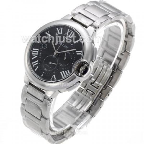 Cartier Ballon Bleu de Cartier Working Chrono SS Case with Black Dial