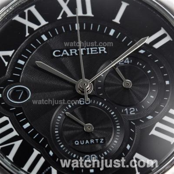 Cartier Ballon Bleu de Cartier Working Chrono SS Case with Black Dial