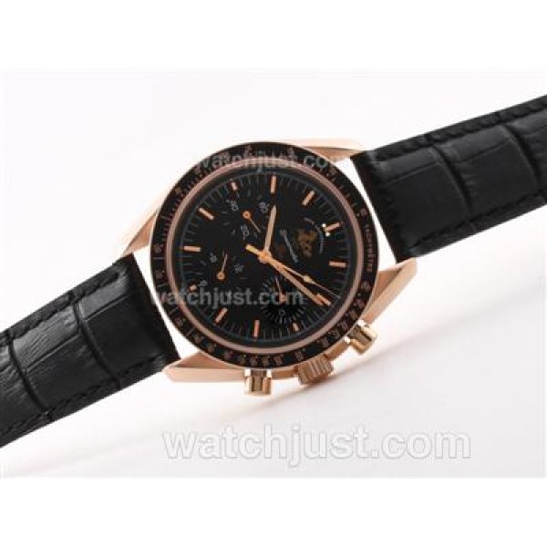 Omega Speedmaster 50th Anniversary Chronograph Lemania Movement -Rose Gold Case