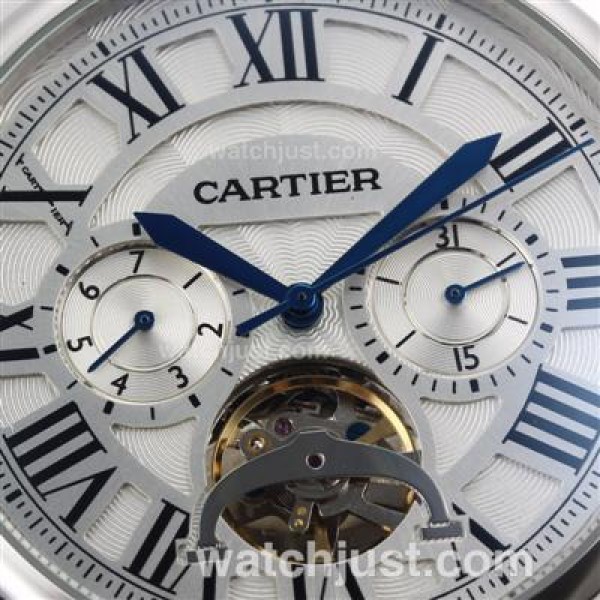 Cartier Ballon Bleau De Cartier Tourbillon Automatic with White Dial-AR Coating