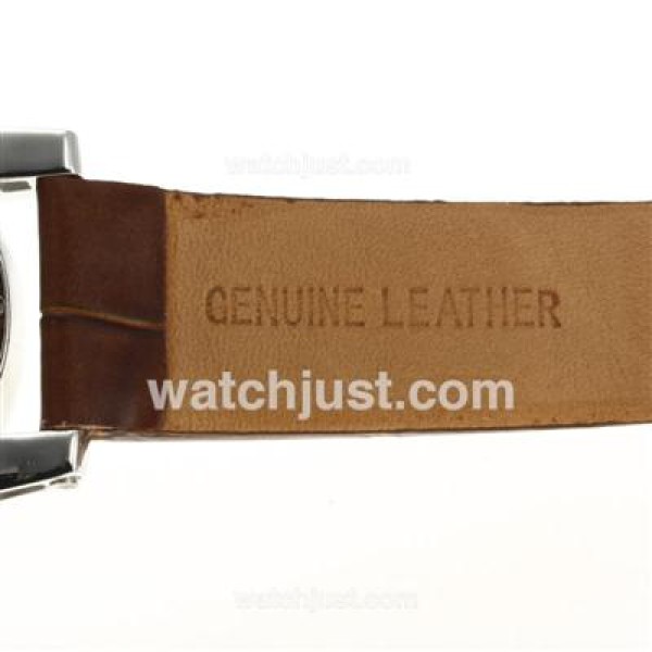Montblanc Flyback Working Chronograph with White Dial-Brown Leather Strap