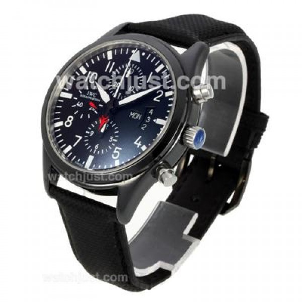 IWC 3789 Top Gun Pilot Chrono Swiss Valjoux 7750 Movement-Full Ceramic Case with Black Dial