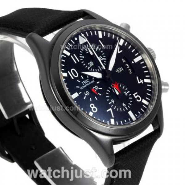 IWC 3789 Top Gun Pilot Chrono Swiss Valjoux 7750 Movement-Full Ceramic Case with Black Dial