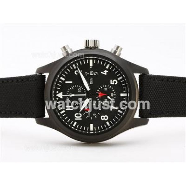 IWC 3789 Top Gun Pilot Working Chrono PVD Case-Same Chassis As 7750 Version-High Quality