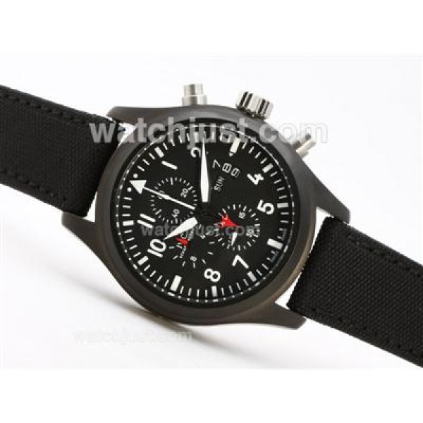 IWC 3789 Top Gun Pilot Working Chrono PVD Case-Same Chassis As 7750 Version-High Quality