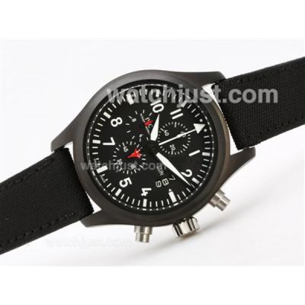IWC 3789 Top Gun Pilot Working Chrono PVD Case-Same Chassis As 7750 Version-High Quality