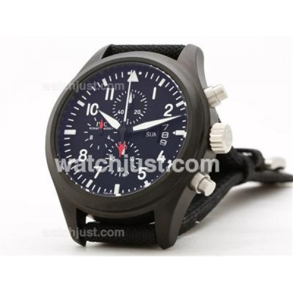 IWC 3789 Top Gun Pilot Working Chrono PVD Case-Same Chassis As 7750 Version-High Quality