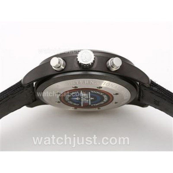 IWC 3789 Top Gun Pilot Working Chrono PVD Case White Dial-Same Chassis As 7750 Version-High Quality