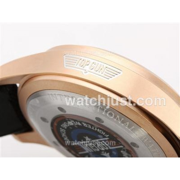 IWC 3789 Top Gun Pilot Working Chrono 18K Gold Case-Same Chassis As 7750 Version-High Quality