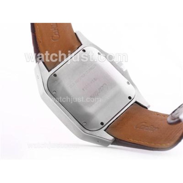 Cartier Santos 100 Swiss ETA 2836 Movement Two Tone Case