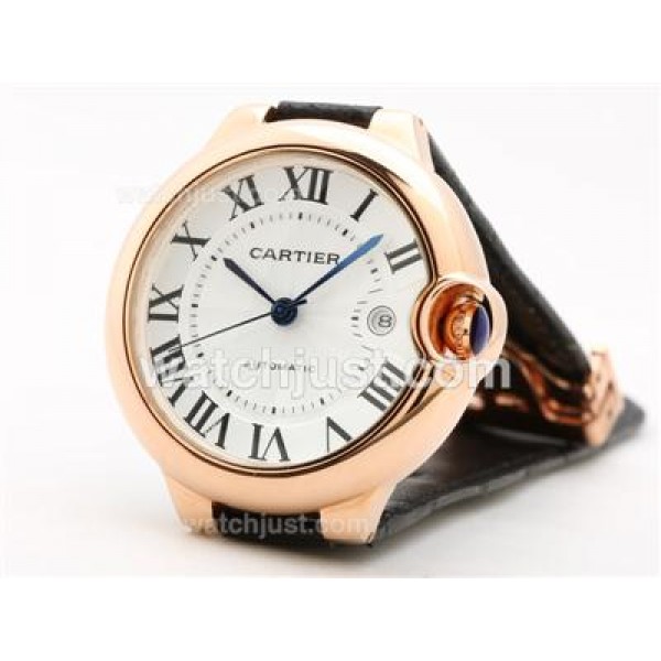 Cartier Ballon Bleu de Cartier Rose Gold Automatic with White Dial