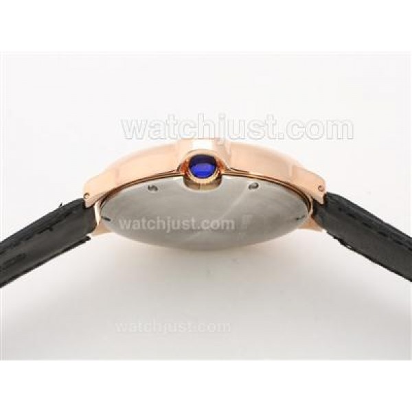 Cartier Ballon Bleu de Cartier Rose Gold Automatic with White Dial