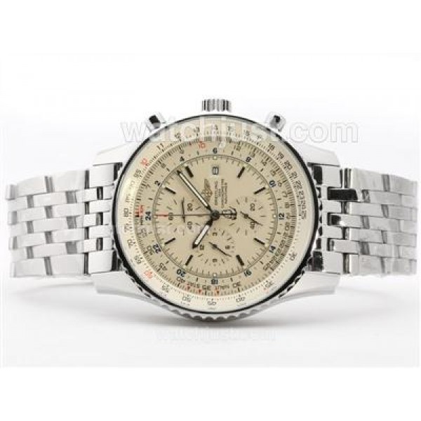 Breitling Navitimer World Working Chronograph With White Dial