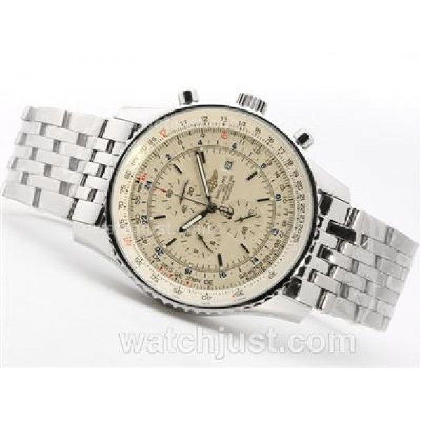 Breitling Navitimer World Working Chronograph With White Dial