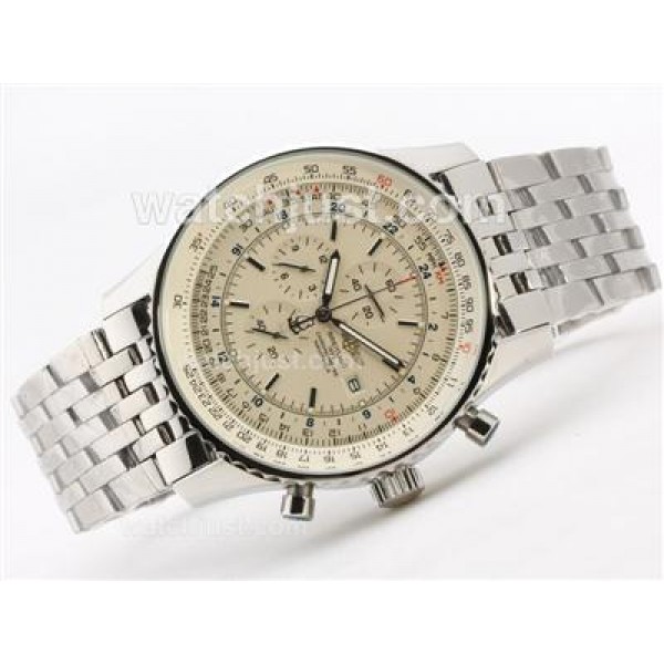 Breitling Navitimer World Working Chronograph With White Dial