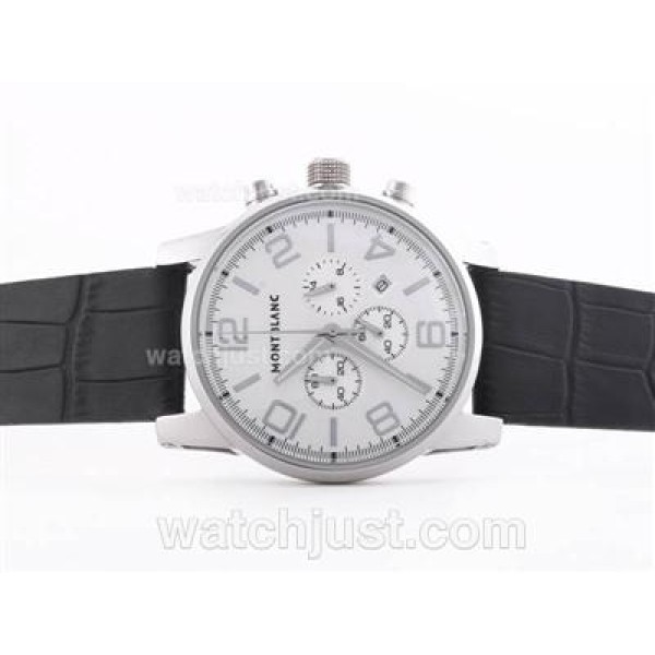 Montblanc Time Walker Working Chronograph with White Dial -Same as 7750 Structure-High Quality