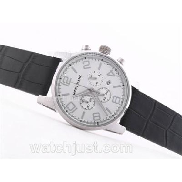 Montblanc Time Walker Working Chronograph with White Dial -Same as 7750 Structure-High Quality