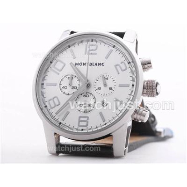 Montblanc Time Walker Working Chronograph with White Dial -Same as 7750 Structure-High Quality