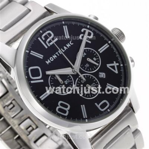Montblanc Time Walker Working Chronograph with Black Dial -Same as 7750 Structure-High Quality