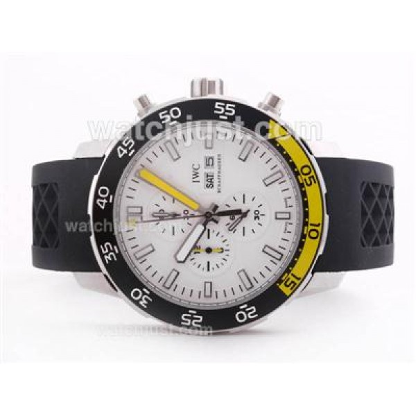 IWC Aquatimer Working Chronograph White Dial with Orange/Black Bezel