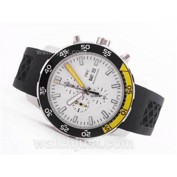 IWC Aquatimer Working Chronograph White Dial with Orange/Black Bezel
