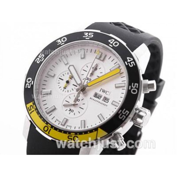 IWC Aquatimer Working Chronograph White Dial with Orange/Black Bezel