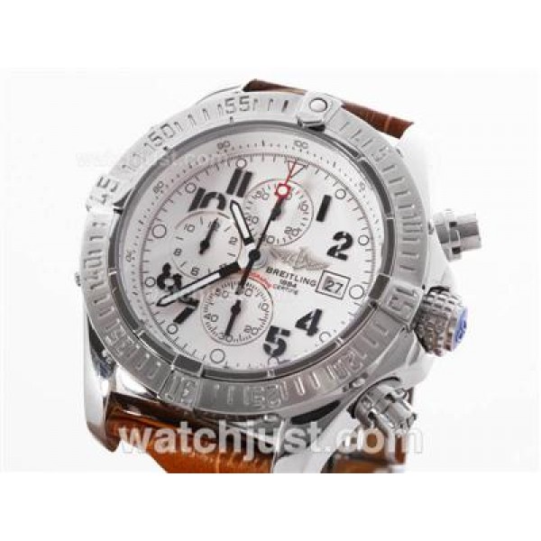 Breitling Skyland Avenger Working Chronograph with White Dial