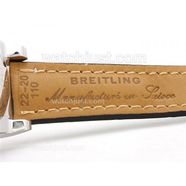 Breitling Super Avenger Working Chronograph with White Dial-Stick Marking
