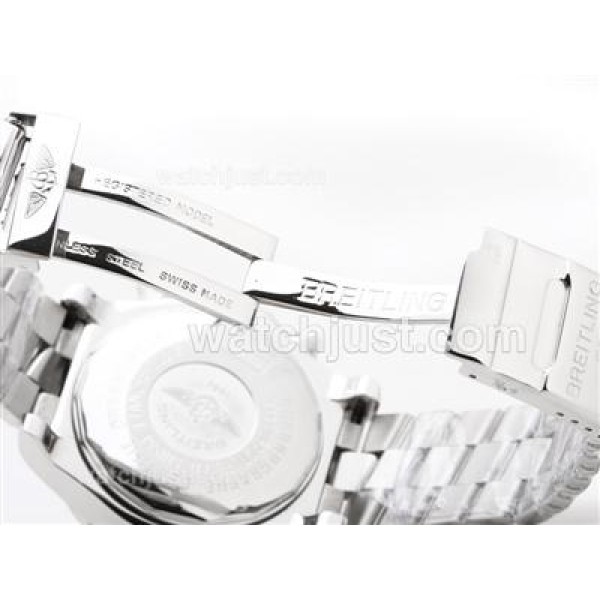 Breitling Super Avenger Working Chronograph with Black Dial-Stick Marking S/S
